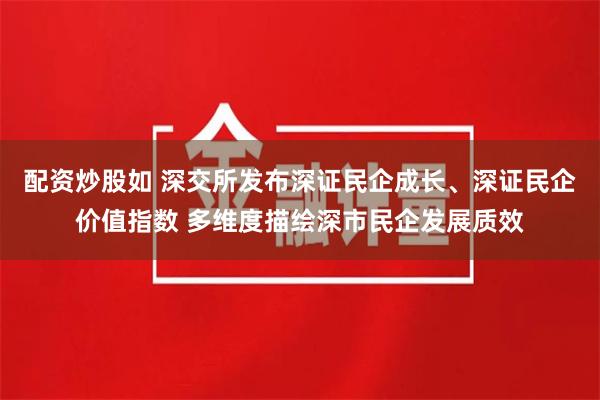 配资炒股如 深交所发布深证民企成长、深证民企价值指数 多维度描绘深市民企发展质效