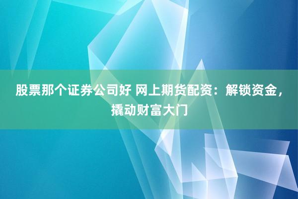 股票那个证券公司好 网上期货配资：解锁资金，撬动财富大门