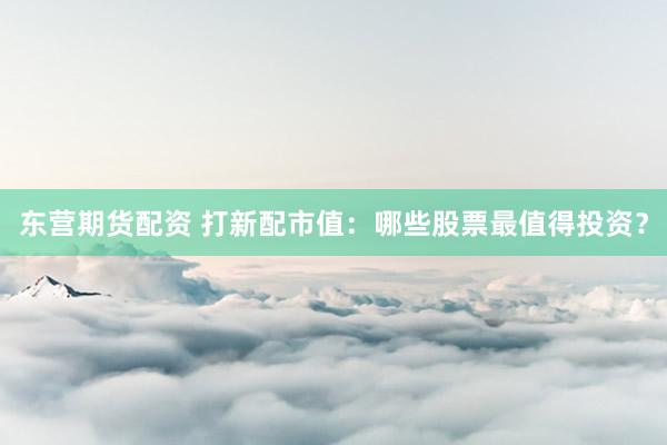 东营期货配资 打新配市值：哪些股票最值得投资？